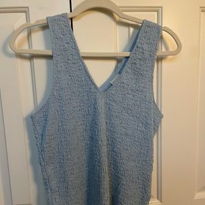 L Light blue tank top, a new day